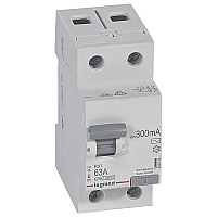 Выключатель дифференциального тока (УЗО) 2п 63А 300мА тип AC RX3