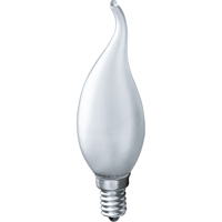 Лампа накаливания декоративная ДС 60вт B35 230в Е14 матовая свеча на ветру (94335 NI-FC)