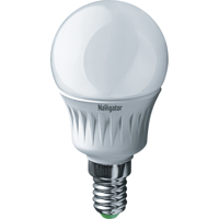 Лампа светодиодная LED 5вт E14 белая шар (94478 NLL-P-G45)