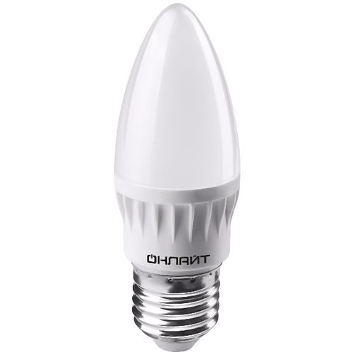 Лампа светодиодная LED 6вт E27 теплый матовая свеча (71630 ОLL-C37)