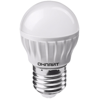 Лампа светодиодная LED 6вт E27 белый матовый шар (71646 ОLL-G45)