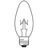 Лампа накаливания декоративная ДС 40Вт B35 230В E27 (свеча)
