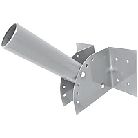 Кронштейн КР-3 настенный, регулируемый угол наклона, диаметр трубы 40 мм, серый, для уличного светильника