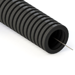 Труба гофрированная ПНД 20 мм черная с протяжкой безгалогенная (HF) (100м в уп)
