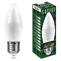 Лампа светодиодная LED 7Вт E27 белый матовая свеча, SBC3707