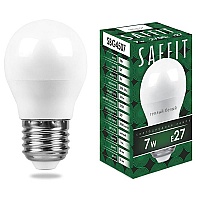 Лампа светодиодная LED 7Вт Е27 теплый матовый шар, SBG4507