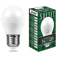 Лампа светодиодная LED 7Вт Е27 белый матовый шар, SBG4507