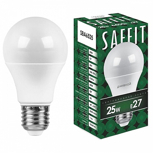 Лампа светодиодная LED 25Вт E27 230V 6400K, SBA6525