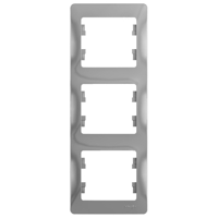 Glossa Рамка 3-постовая вертикальная, алюминий