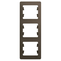 Glossa Рамка 3-постовая, вертикальная, шоколад