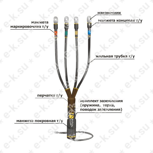Муфта кабельная концевая 1КВТп-4ж (70-120) 