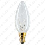 Лампа накаливания декоративная ДС 60вт B35 230в E14 (свеча) (01167150)